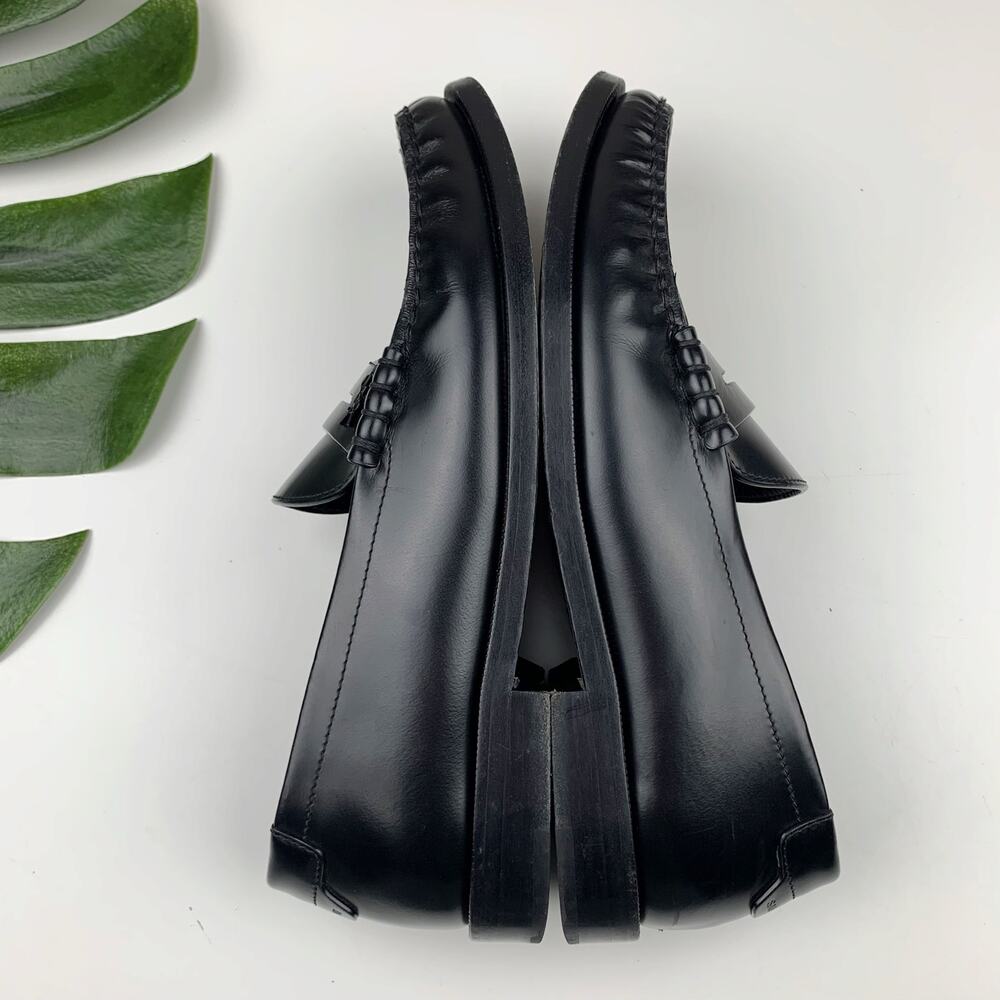 Saint Laurent YSL Loafers Black Leather Women's 39 US 9 - Picture 14 of 16